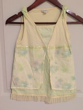 naartjie Kids Pale Yellow Cotton Sleveless Top